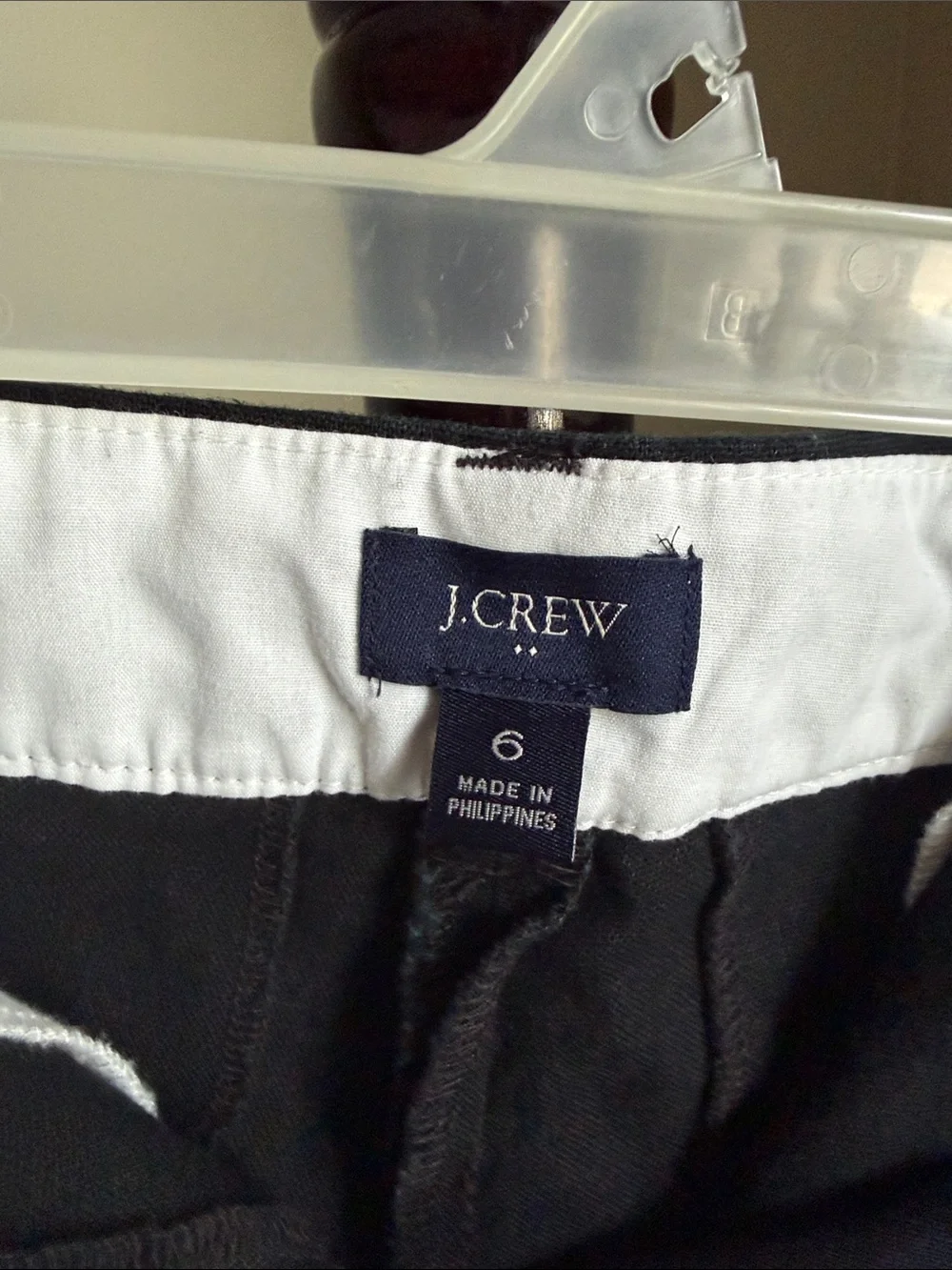 J. Crew Black Scalloped Hem Skort
